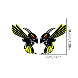 2PCS/SET Angry Wasp Pattern Stickers, Multi Color Waterproof Decals, For Car Truck Bike Body Decor