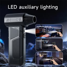 2026 New Wireless Jet Fan Brushless Motor Turbo Air Blower Car Cleaning Led Light Digital Display Portable Outdoor Use