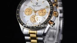 PAGANI DESIGN Moon Men's Watches Gold Luxury Quartz Watch Men Speed Sports Chronograph AR Sapphire Waterproof Luminous Man Gift