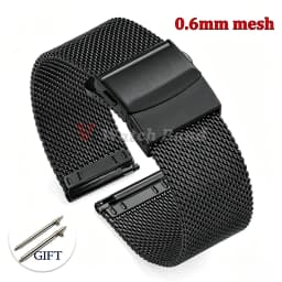 20mm 22mm 18mm Strap 0.6 1.0mm Mesh Milanese Watch Band for IWC for Rolex for Omega Stainless Steel Wristband for Seiko Bracelet