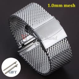 20mm 22mm 18mm Strap 0.6 1.0mm Mesh Milanese Watch Band for IWC for Rolex for Omega Stainless Steel Wristband for Seiko Bracelet