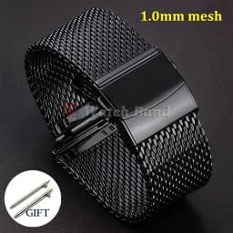 20mm 22mm 18mm Strap 0.6 1.0mm Mesh Milanese Watch Band for IWC for Rolex for Omega Stainless Steel Wristband for Seiko Bracelet