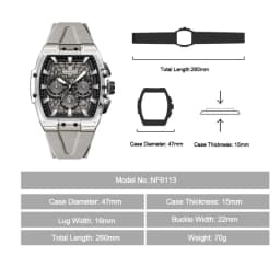NAVIFORCE Top Brand Men Watches Multifunctional Chronograph Luminous Hands 30m Waterproof Silicone Strap Original Man Watch