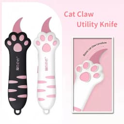 Retractable Cute Cat Paw Multi-Function Utility Knife, Portable and Safe Unboxing Tool, Office and Home Paper Cutting Gadget 