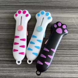 Retractable Cute Cat Paw Multi-Function Utility Knife, Portable and Safe Unboxing Tool, Office and Home Paper Cutting Gadget 