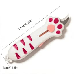 Retractable Cute Cat Paw Multi-Function Utility Knife, Portable and Safe Unboxing Tool, Office and Home Paper Cutting Gadget 