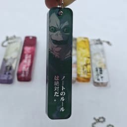 Anime Death Note Cosplay Yagami Light MisaMisa Keychain Acrylic Key Chain Backpack Decoration Keyring Halloween Props