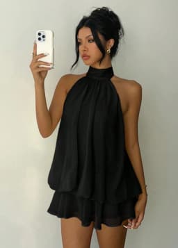 Women's Vacation Slim Fit Fashion Sexy Backless Halter Tie Waist Versatile Solid Color Dress, Stylish and Comfortable Summer