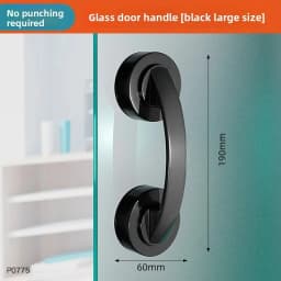 No Drilling Bathroom Safety Grab Bar Anti-Slip Shower Handle with Suction Cup Stable Grip Support for Bathtub Glass Door Elderly