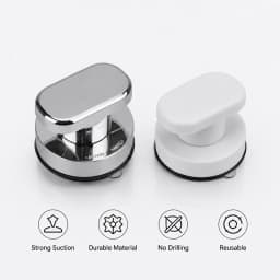 No Drilling Bathroom Safety Grab Bar Anti-Slip Shower Handle with Suction Cup Stable Grip Support for Bathtub Glass Door Elderly