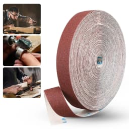 1inch Emery Cloth Rolls, Continuous Sandpaper (2m / 5m) Suitable for Wood Sanding, Metal Polishing, Car Detailing