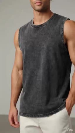 Quality Men Washed Cotton Tank Top 230G Sleeveless Muscle Gym Vest Vintage Loose Shoulder Summer Running Beach T Shirt