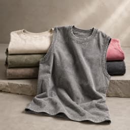 Quality Men Washed Cotton Tank Top 230G Sleeveless Muscle Gym Vest Vintage Loose Shoulder Summer Running Beach T Shirt