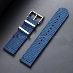 20mm 22mm Ribbed Nylon Strap for Omega for Seiko for Tudor Woven Canvas Fabric Watch Band Military Sport Quick Release Bracelets