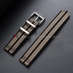 20mm 22mm Ribbed Nylon Strap for Omega for Seiko for Tudor Woven Canvas Fabric Watch Band Military Sport Quick Release Bracelets
