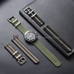 20mm 22mm Ribbed Nylon Strap for Omega for Seiko for Tudor Woven Canvas Fabric Watch Band Military Sport Quick Release Bracelets