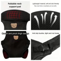 1Pc Ergonomic Multifunctional Baby Carrier - 4-in-1 Portable Baby Travel Gear, with Adjustable and Comfortable Front and Back Straps, the Perfect Gift for Baby's Baby Shower, Halloween, Christmas, and New Year
