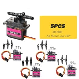 XZG MG90S Servo All Metal Gear 9g SG90 Upgraded Version For Helicopter Plane Boat Car Trex 450 RC Robot 180/360 degree 1-10PCS