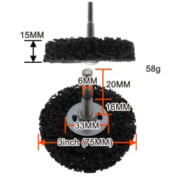 2/3/4 Inch Coral Stripe Disc 6mm Shank 1 Pcs Clean Poly Strip Wheel Disc Abrasive Angle Grinders Tool for Rust Paint Flaking