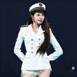Women tyrant Cosplay Costume Korea White Sailor Navy Uniform Group Stage Performance Women Cos Costumes
