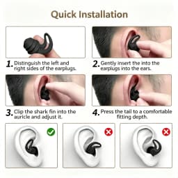 3 Layer Ear Plugs For Sleep Silicone Noise Cancelling Hearing Protection, Soft Reusable Ear Plugs for Sleep