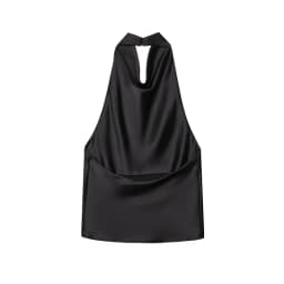 MUJER 2026 Halter Tops for Women Black Satin Backless Top Female Pink Summer Beach Top Woman off Shoulder Camisole Top Women