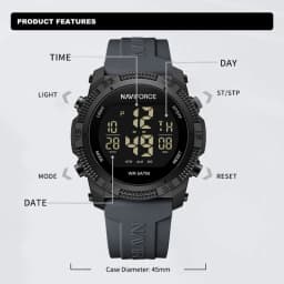 NAVIFORCE Fashion Men's Electronics Wrist Watch Sports Waterproof Luminous Watches Men's Silicone Strap Male Clock Reloj Hombre