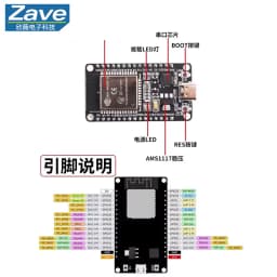 ESP32 WiFi Bluetooth Development Board Type-C Micro USB CP2102 CH340C 30Pin 38Pin Dual Core MCU Module