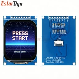 Estardyn 2.01" 240x296 TFT LCD JD9853 SPI 8-Pin Breakout Board for ESP32 Raspberry Pi