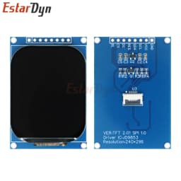 Estardyn 2.01" 240x296 TFT LCD JD9853 SPI 8-Pin Breakout Board for ESP32 Raspberry Pi