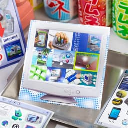 20Pcs Y2K Retro Tech PET Stickers, Vintage Aesthetic Scrapbooking Decals