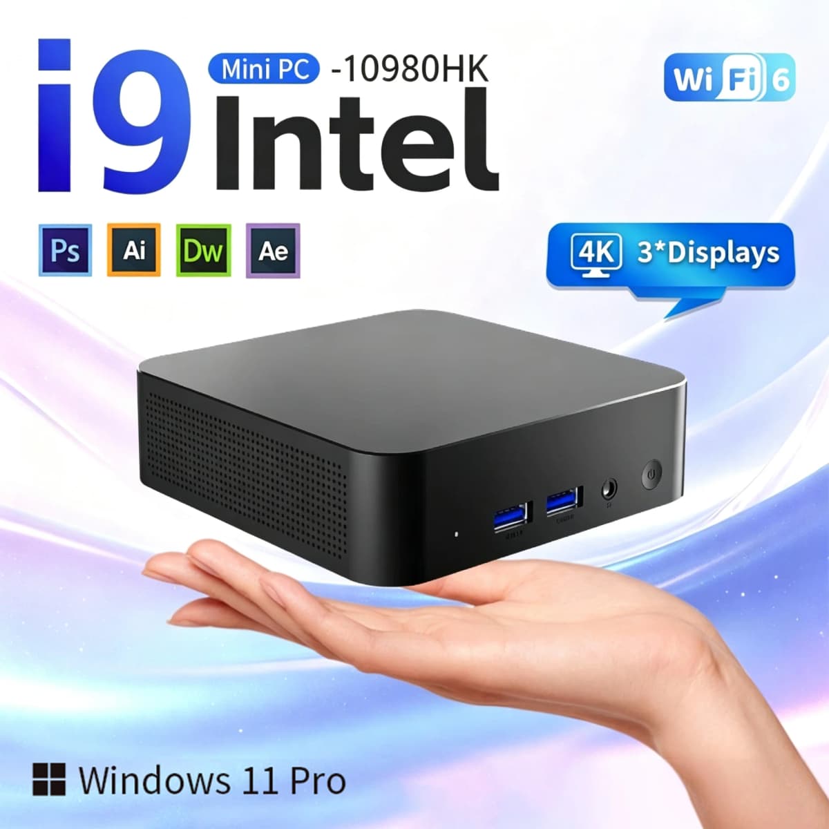 2026 Mini Computer 4K HD Intel Core I9 10980HK/i3 6100U 16GB DDR4 1/2TB SSD PC Windows 11 UHD Graphics Pocket PC 4K HD Mini Gaming Pc Desktop