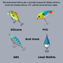Fishing Soft Lure Silicone Glue Fast Bond Silicone PVC Soft Bait Metal Lead Strong Adhesive Waterproof Low Whitening Repair Glue