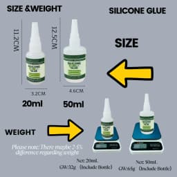 Fishing Soft Lure Silicone Glue Fast Bond Silicone PVC Soft Bait Metal Lead Strong Adhesive Waterproof Low Whitening Repair Glue