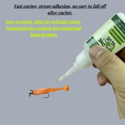 Fishing Soft Lure Silicone Glue Fast Bond Silicone PVC Soft Bait Metal Lead Strong Adhesive Waterproof Low Whitening Repair Glue