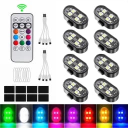 RGB Led Car Strobe Lights Motorcycle LED Flash Position Wireless Light Aircraft Airplane Helicopter Warning Lights Accessories
