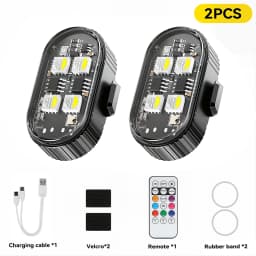 RGB Led Car Strobe Lights Motorcycle LED Flash Position Wireless Light Aircraft Airplane Helicopter Warning Lights Accessories