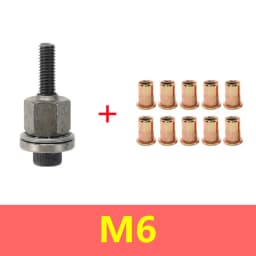 Hand Rivet Nut Tool with 10 Rivnuts, Manual Threaded Insert Setting Tool, Portable Riveting Hand Tool Kit