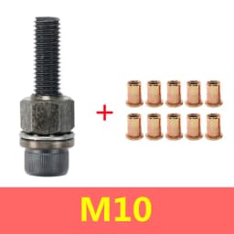 Hand Rivet Nut Tool with 10 Rivnuts, Manual Threaded Insert Setting Tool, Portable Riveting Hand Tool Kit