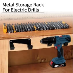 Drill Holder, Heavy Duty Steel Drill Dock Wall Mount, Universal Tool Organizer with Easy Access for GarageWorkshop Home Storage