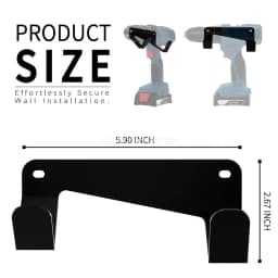 Drill Holder, Heavy Duty Steel Drill Dock Wall Mount, Universal Tool Organizer with Easy Access for GarageWorkshop Home Storage