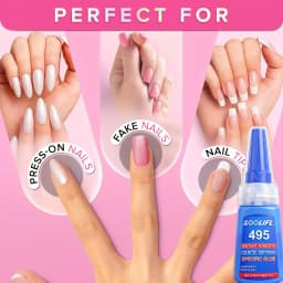 LOOLIFL Super Strong Nail Glue For False Nails Soft Nail Tips Quick Drying Suitable Nail Art Beginners Adhesive Long Lasting