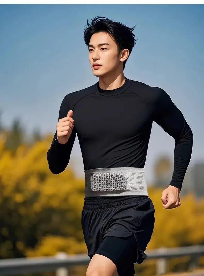 Unisex Running Waist Bag Elastic Sports Belt Pouch, Professional Marathon Waist Pack Anti-slip Mobile Phone Pocket for Outdoor