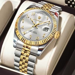 POEDAGAR Original Trendy Male Clock Waterproof Date Week Fashion Men's Watch Stainless Steel Luxury Quartz Watches For Men Reloj