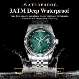 POEDAGAR Original Trendy Male Clock Waterproof Date Week Fashion Men's Watch Stainless Steel Luxury Quartz Watches For Men Reloj