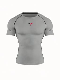 Men's Compression T-Shirt Quick Dry Breathable Elastic Gym Tee Multi Colors Available for All Seasons Running Fit Single Piece
