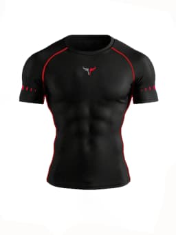 Men's Compression T-Shirt Quick Dry Breathable Elastic Gym Tee Multi Colors Available for All Seasons Running Fit Single Piece