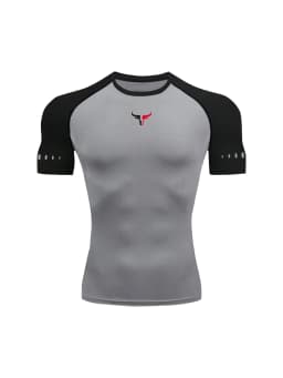 Men's Compression T-Shirt Quick Dry Breathable Elastic Gym Tee Multi Colors Available for All Seasons Running Fit Single Piece