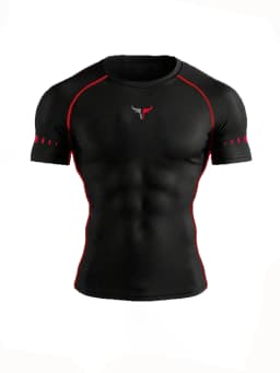 Men's Compression T-Shirt Quick Dry Breathable Elastic Gym Tee Multi Colors Available for All Seasons Running Fit Single Piece
