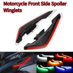 Motorcycle Front Side Spoiler Wing LED Light Kit Aerodynamic Wing Light 12V Universal Spoiler Lamp Modification Motorcycle Decor